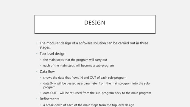 Program Design | PPT