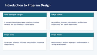Comprehensive Program Design: Concepts, Techniques, and Language ...