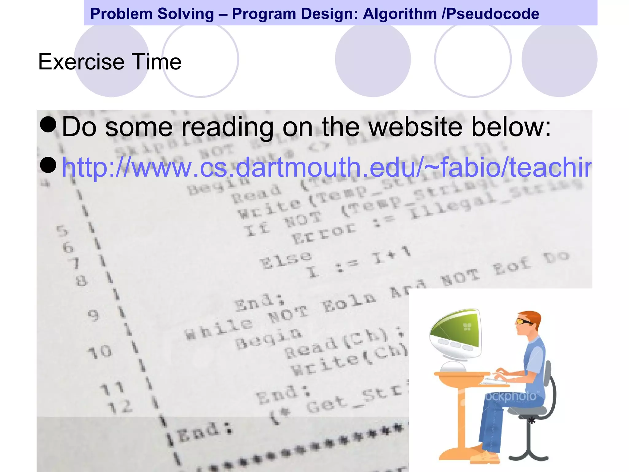 Program design and problem solving techniques | PPT | Programming ...