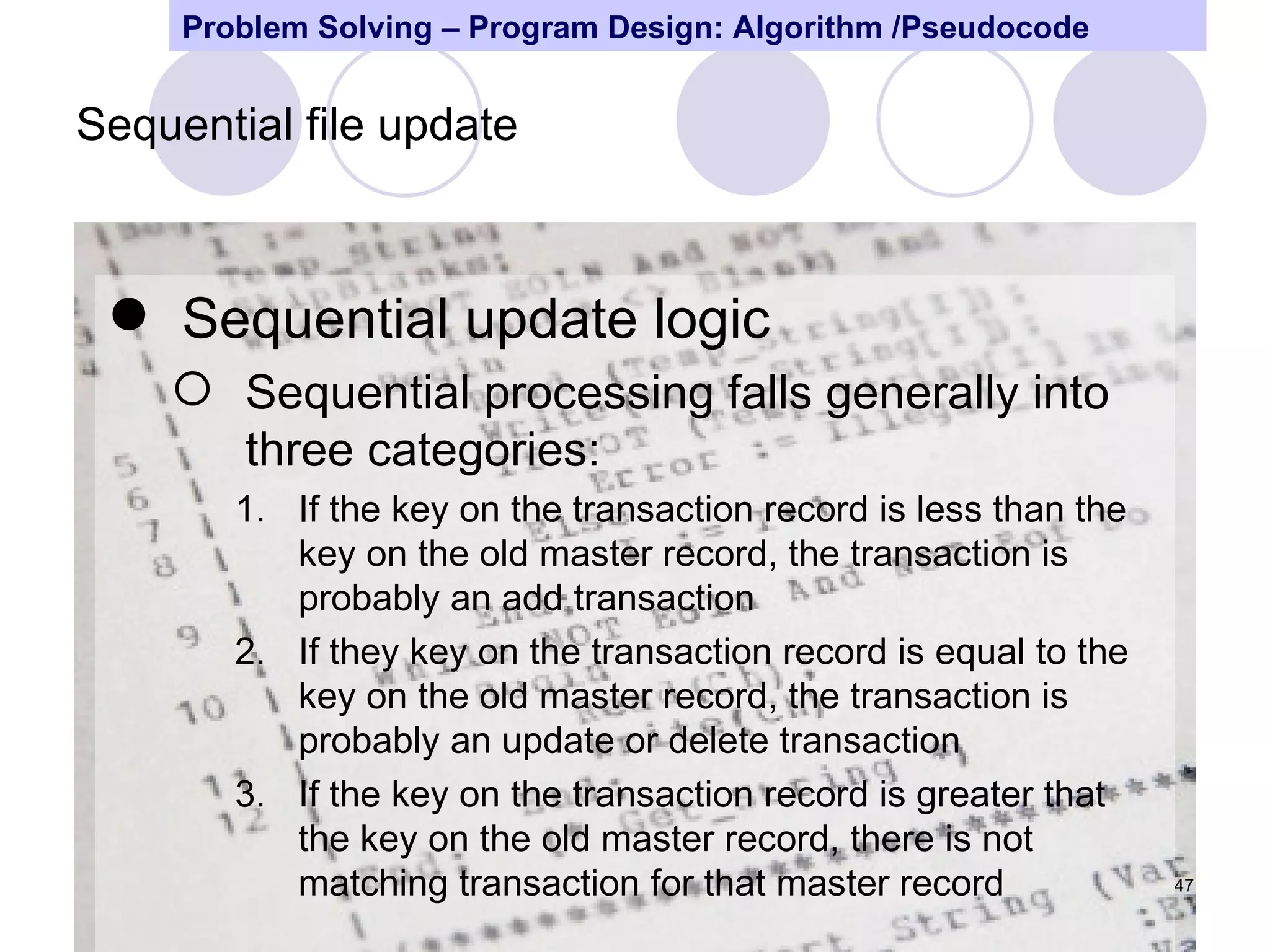 Program design and problem solving techniques | PPT | Programming ...