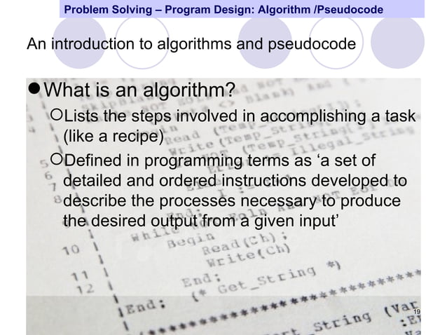 Program design and problem solving techniques | PPT | Programming ...