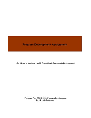 Program development assignment