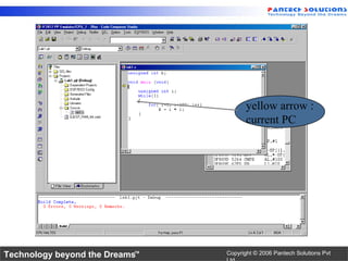 yellow arrow :
                                       current PC




Technology beyond the Dreams™   Copyright © 2006 Pantech Solutions Pvt
 