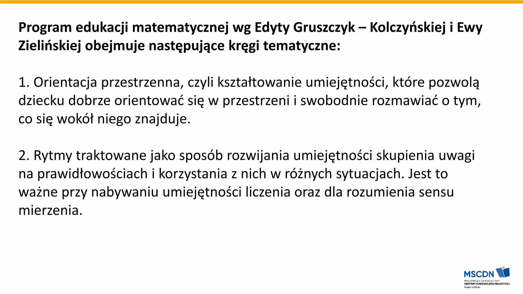 Program edukacji matematycznej | PPTX
