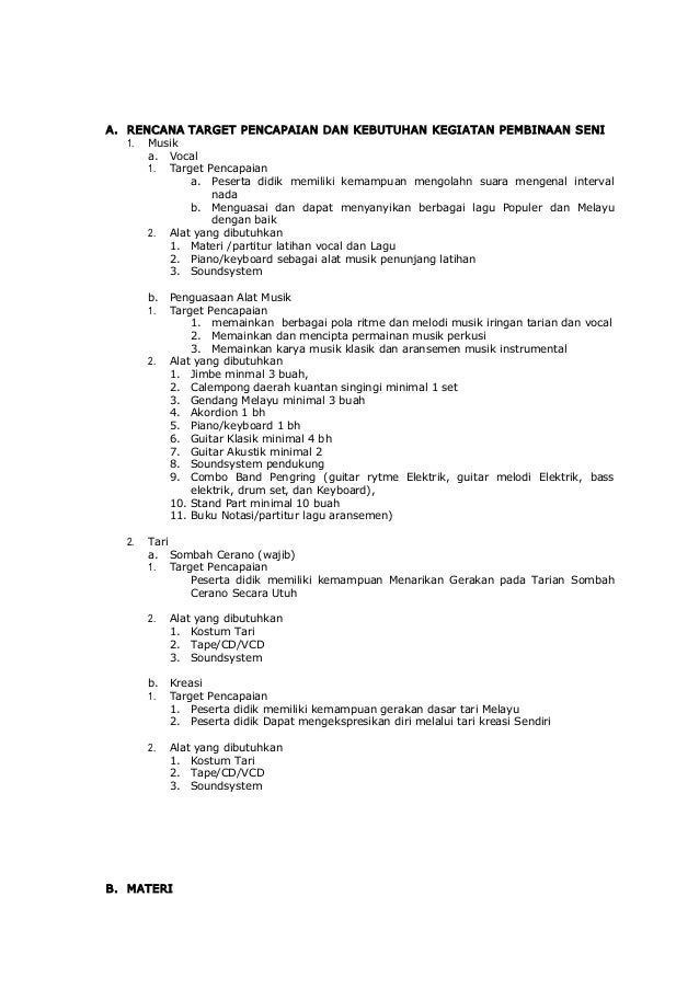 Contoh Laporan Ekskul