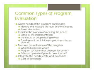 Program evaluation 20121016 | PDF