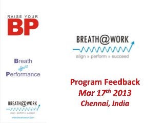 Breath@Work Program feedback _Mar'13