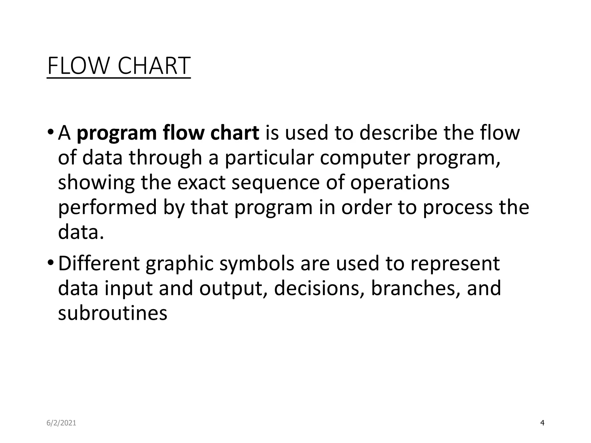 Program flow charts | PPT