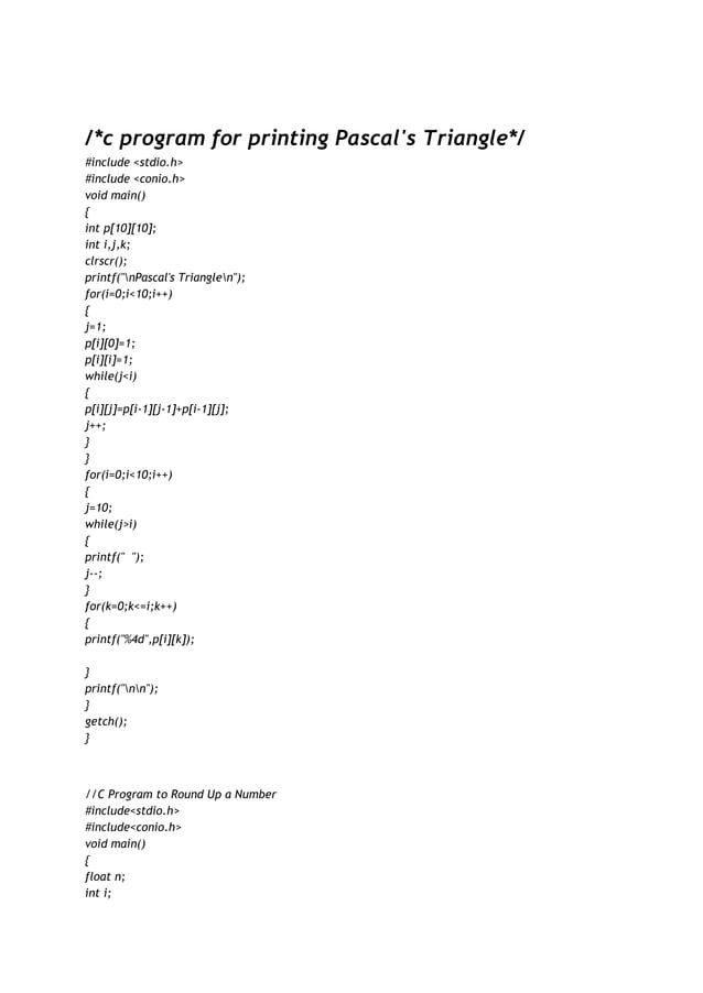 Program for pyramid | DOCX | Programming Languages | Computing