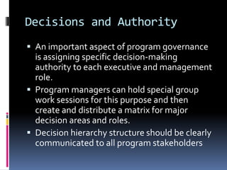 Program governance Structure | PPTX