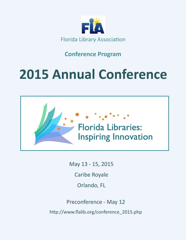 Florida Library Association Conference Guide 2015 PDF