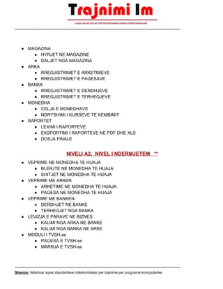 PROGRAMI PER KURSIN ALPHA BUSINESS | PDF