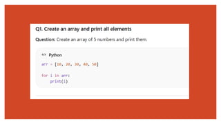 Understanding Arrays in Programming: Types and Simple Flow Examples | PPTX
