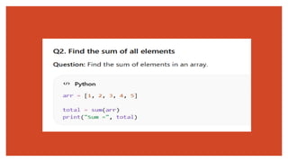 Understanding Arrays in Programming: Types and Simple Flow Examples | PPTX