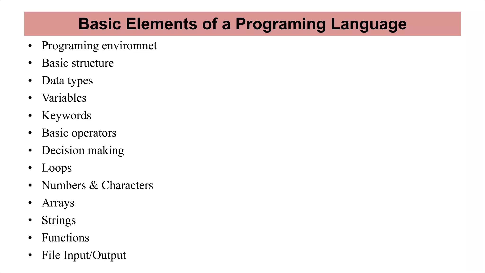 Programing fundamentals with C++ | PPT