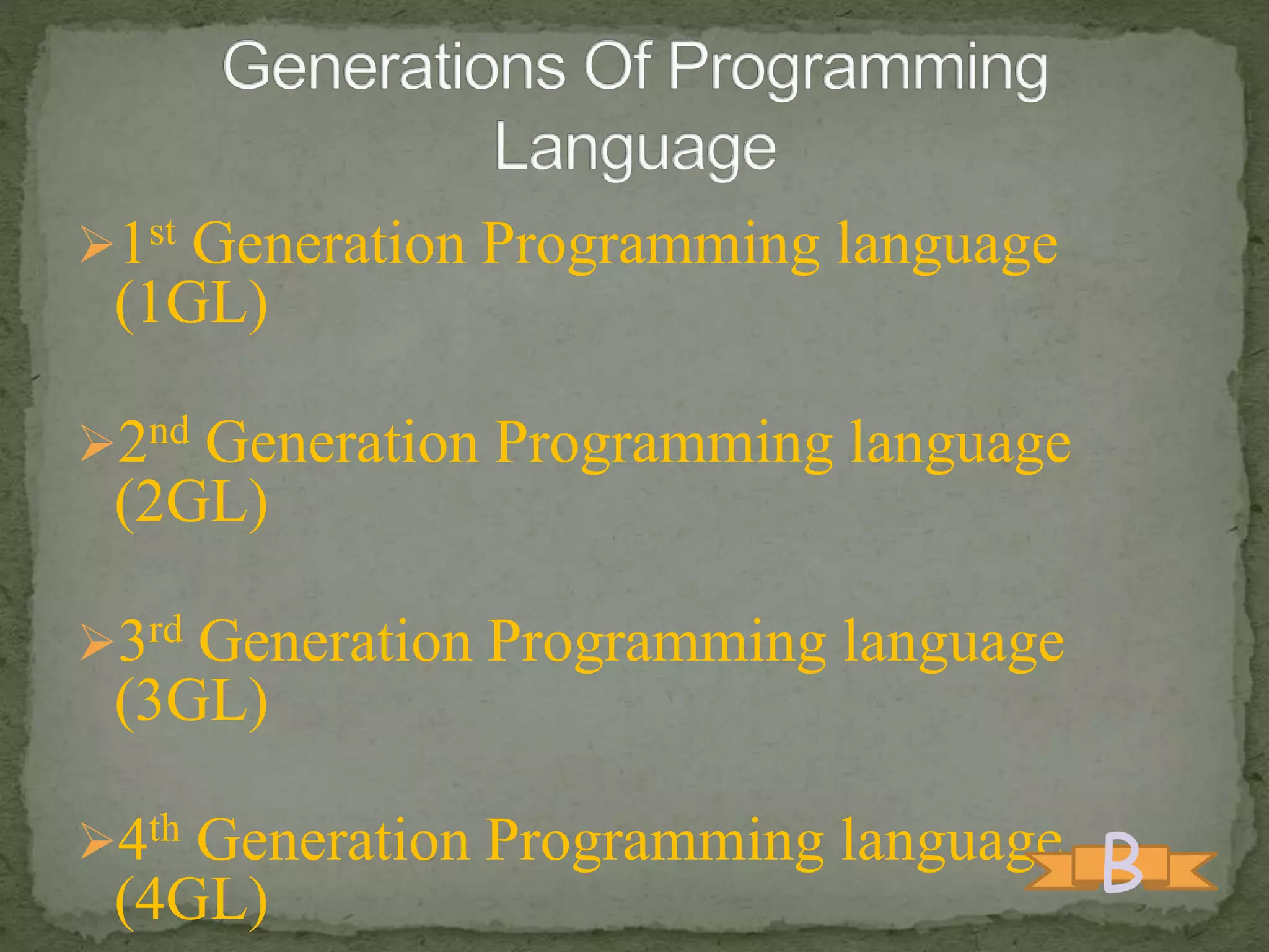Programing languages | PPTX
