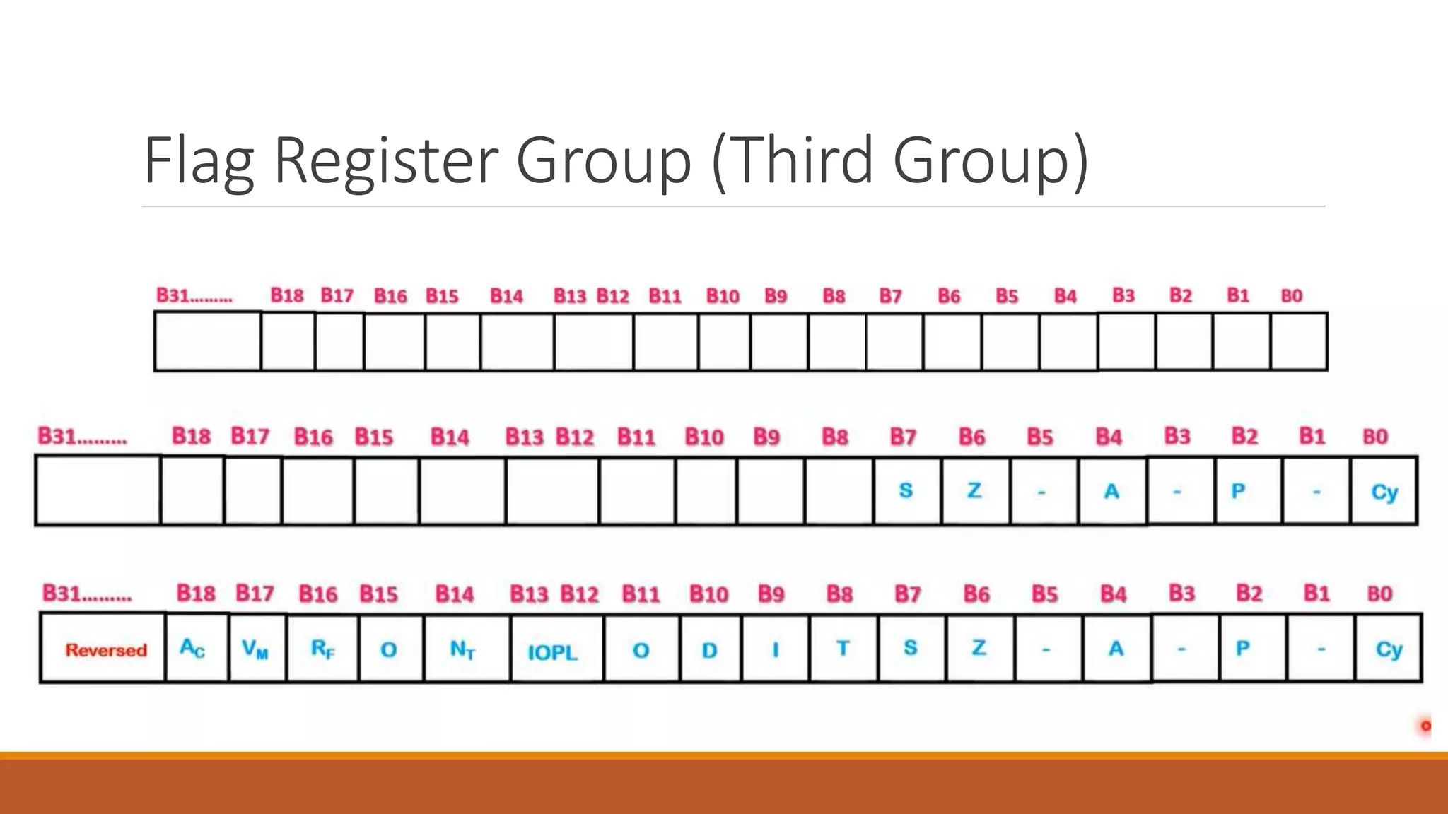 Flag Register Group (Third Group)
 