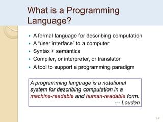 Programing paradigm &amp; implementation