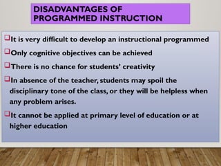 Very Programmed program instruction.pptx progrrammed instruction | PPTX