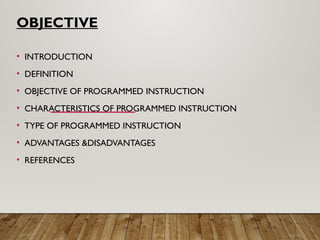 program instruction.pptx progrrammed instruction | PPTX
