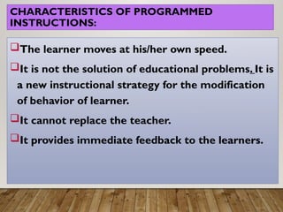 program instruction.pptx progrrammed instruction | PPTX