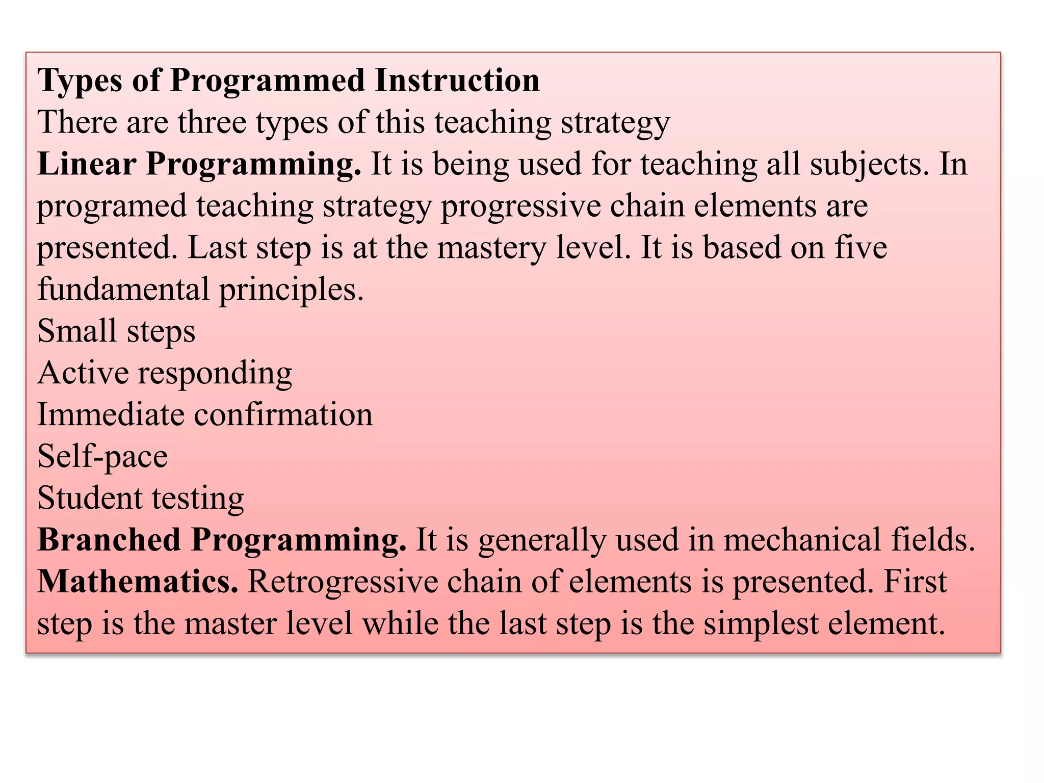 Program instruction and modes of clinical teaching | PPTX