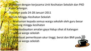 Surat Mohon Pejabat Kesihatan Program Intervensi Obesiti