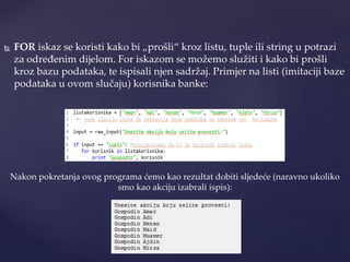 Uvod u programiranje i programski jezik Python | PPTX