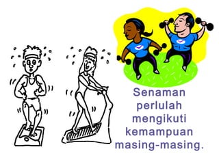 Senaman
perlulah
mengikuti
kemampuan
masing-masing.
 