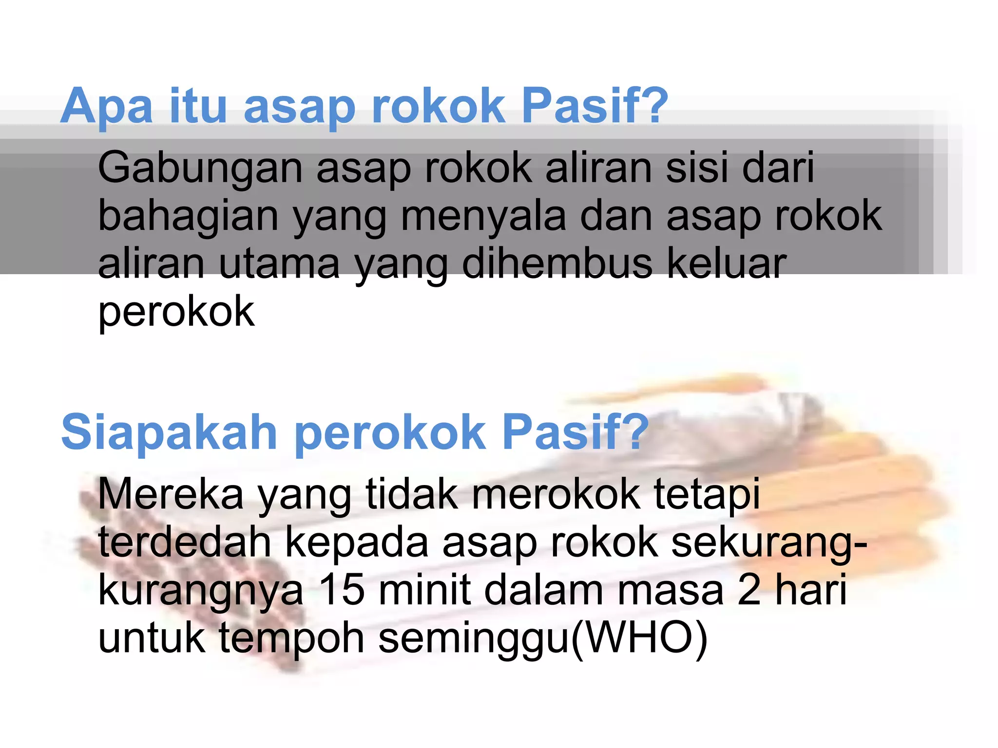 PROGRAM KESIHATAN - KEMPEN TAKNAK MEROKOK | PPTX