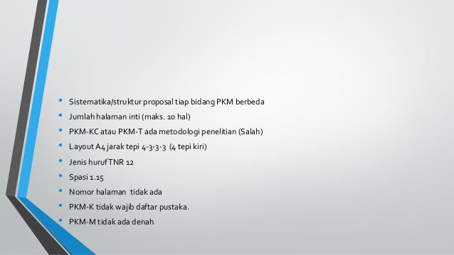 Program kreativitas mahasiswa - PKM Tips and Tricks