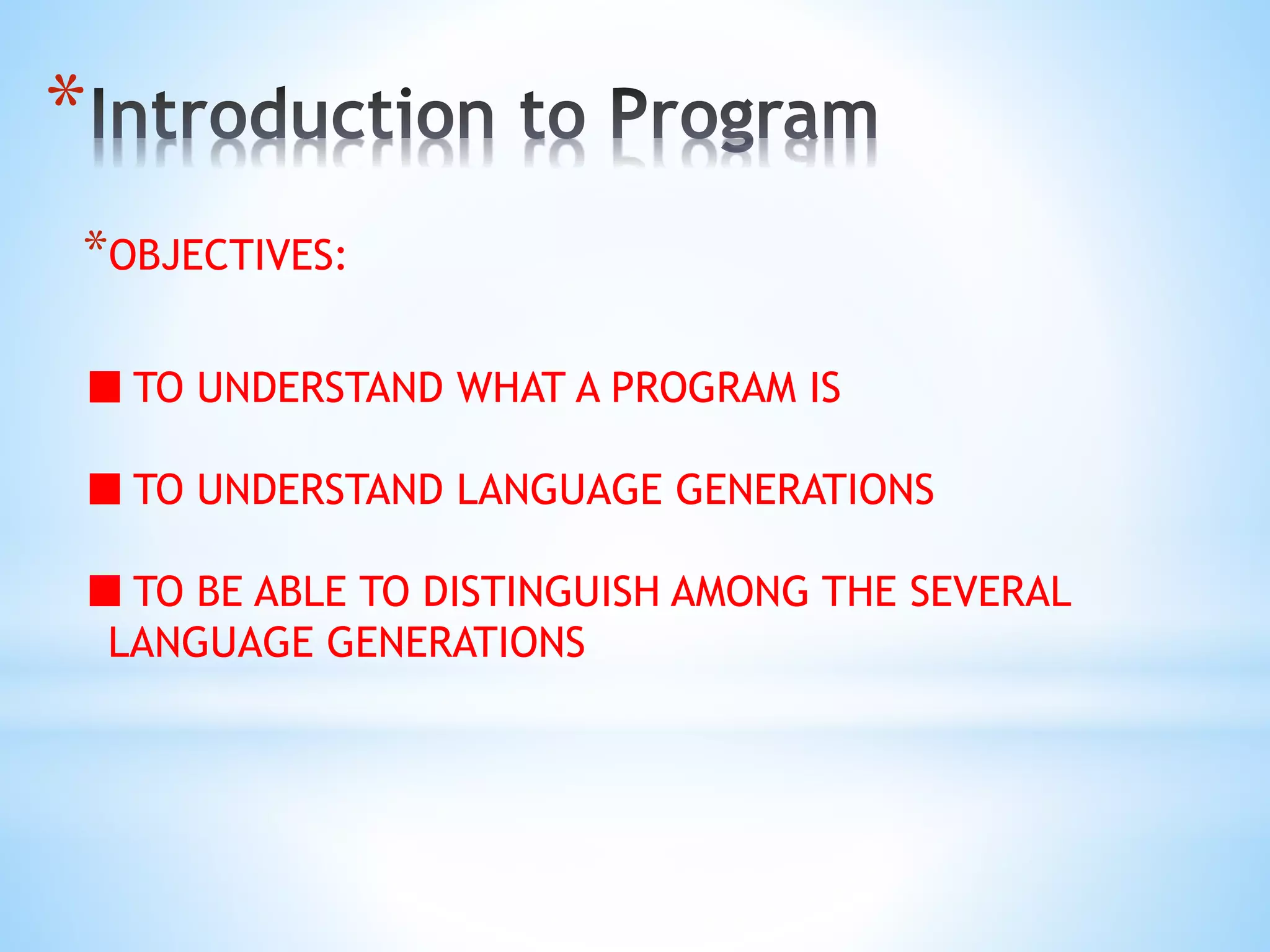 Program & language generation | PPT