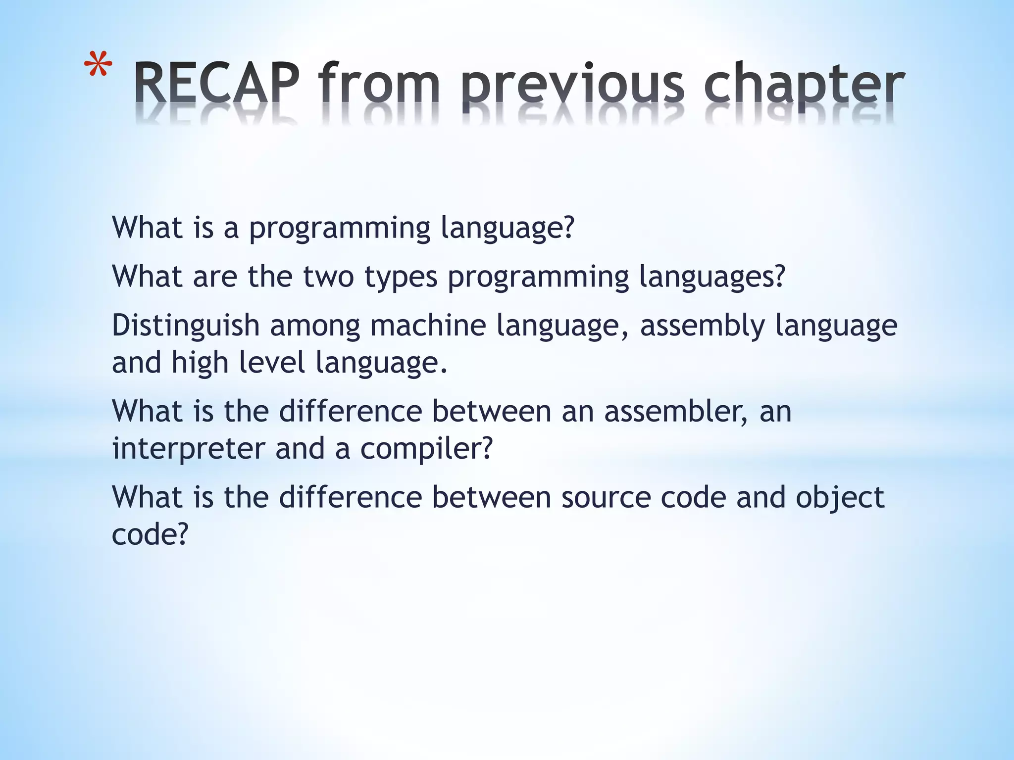 Program & language generation | PPT