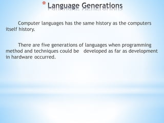 Program & language generation | PPT