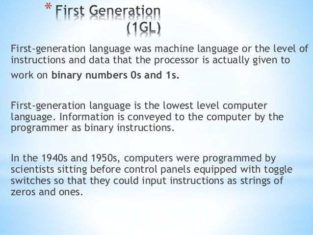 Program & language generation