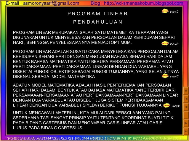 Program Linear