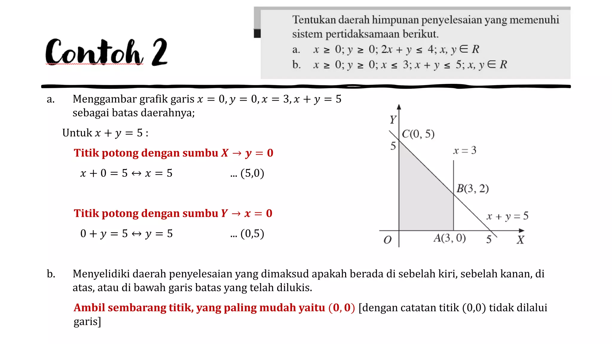 Program Linear - Grafik Pertidaksamaan Linear | PPTX