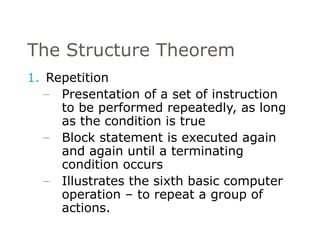 Structured Program Theorem Program logic and design | PPT