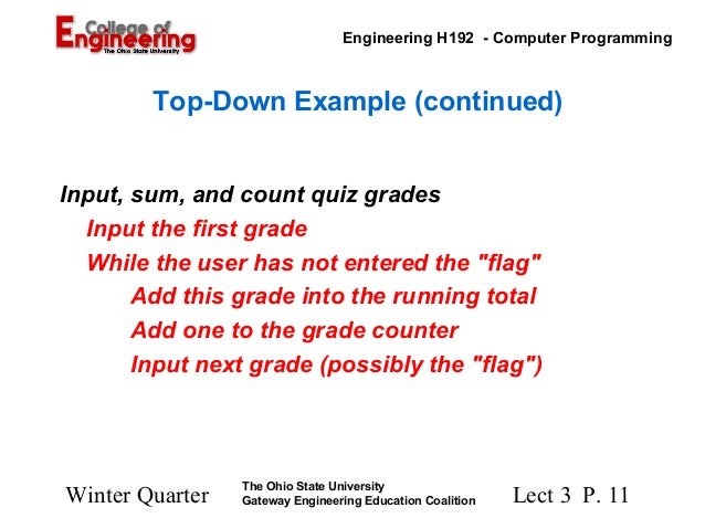 Program Logic Formulation