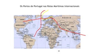 24
Os Portos de Portugal nas Rotas Marítimas Internacionais
 