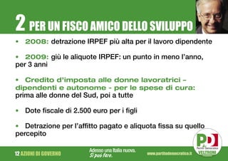 Programma Partito Democratico elezioni 2008