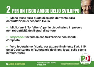 Programma Partito Democratico elezioni 2008