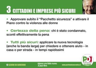 Programma Partito Democratico elezioni 2008