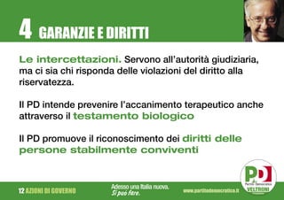 Programma Partito Democratico elezioni 2008