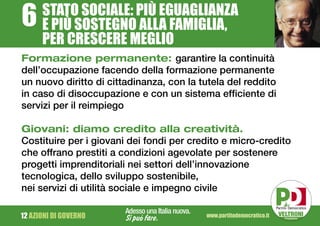 Programma Partito Democratico elezioni 2008