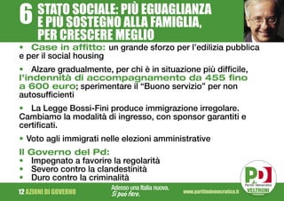 Programma Partito Democratico elezioni 2008