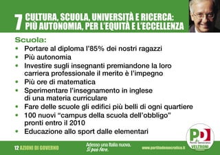 Programma Partito Democratico elezioni 2008