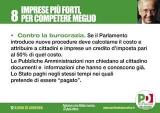 Programma Partito Democratico elezioni 2008
