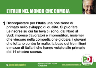 Programma Partito Democratico elezioni 2008