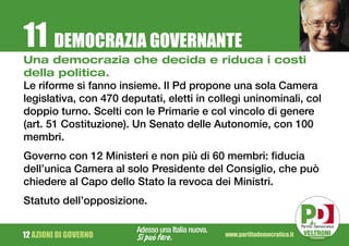 Programma Partito Democratico elezioni 2008